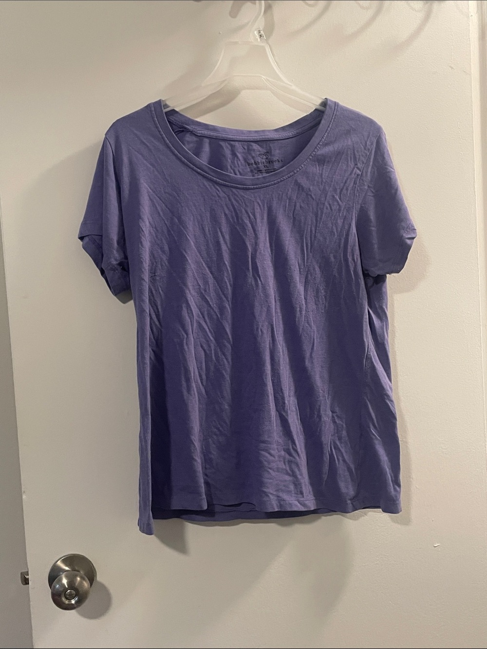 Bobbie Brooks Lavender-Blue Short Sleeve Scoop Neck Tee Womens xL